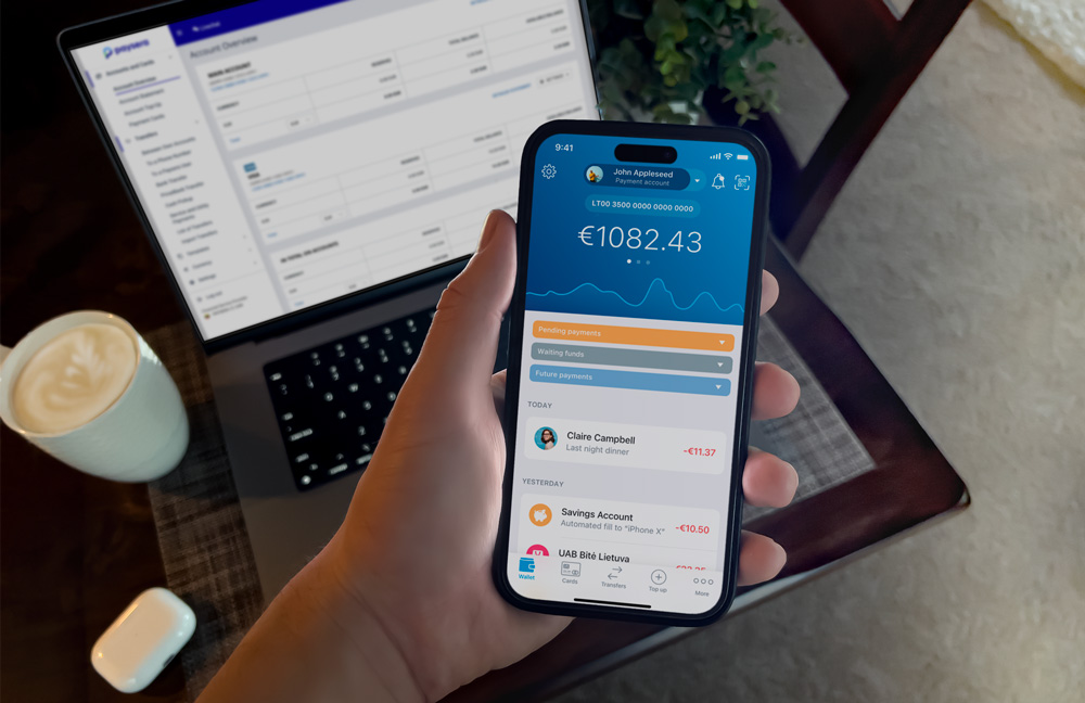 Paysera e-wallet example.